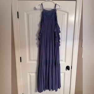 FREE PEOPLE stunning blue maxi dress!!